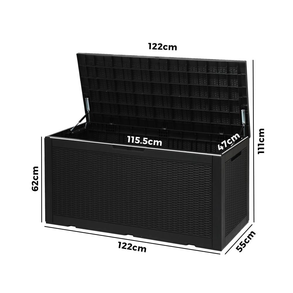 Outdoor Storage Box Cabinet Garden Bench Toys Tool Storage Sheds 380L