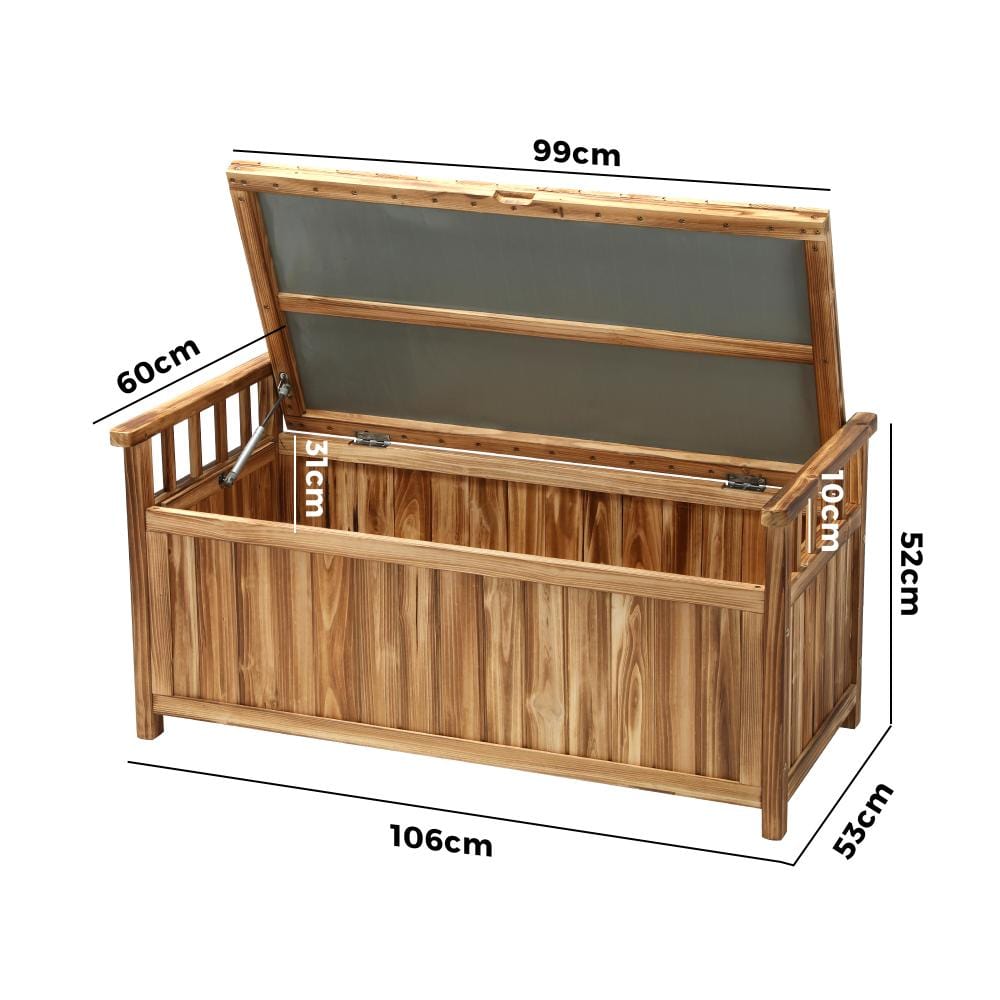 Outdoor Storage Box Garden Bench Tools Toy Chest Furniture Container Shed