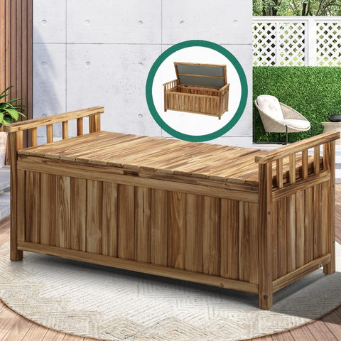 Outdoor Storage Box Garden Bench Tools Toy Chest Furniture Container Shed