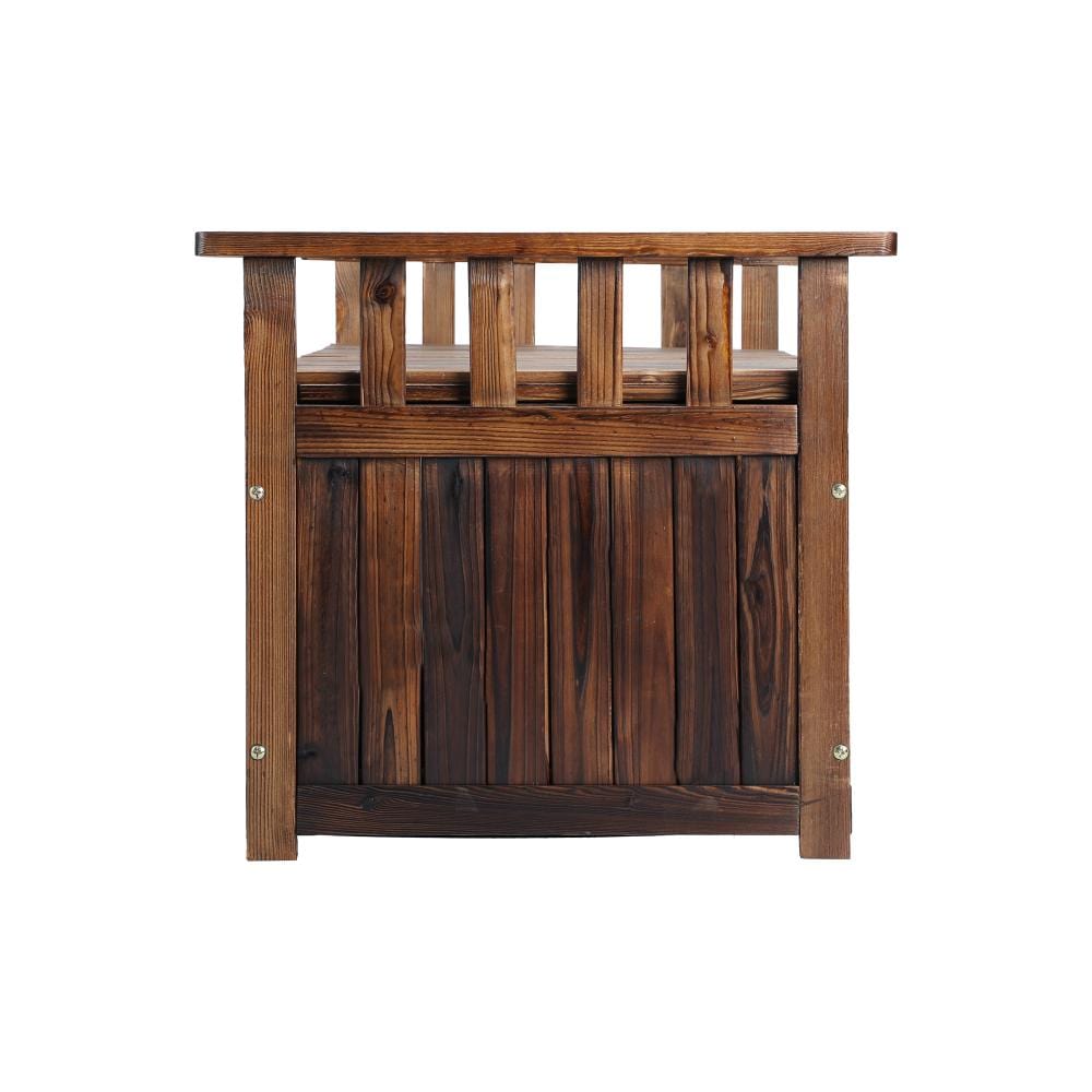 Outdoor Storage Box Garden Bench Wooden Chest Tool Container Cabinet XL