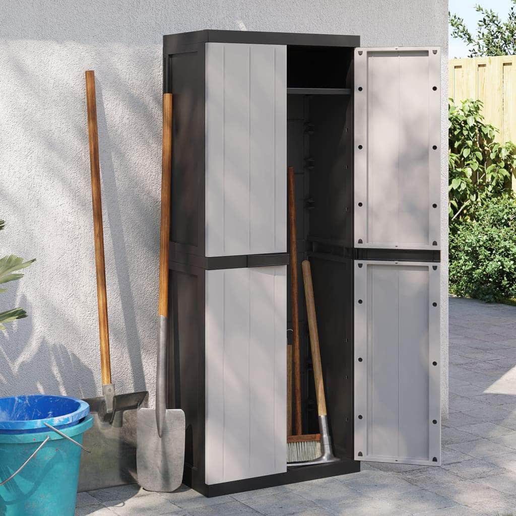 Outdoor Storage Grey and Black Cabinet