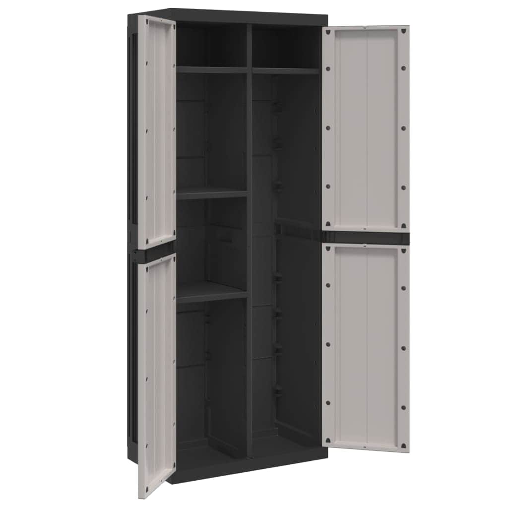 Outdoor Storage Grey and Black Cabinet