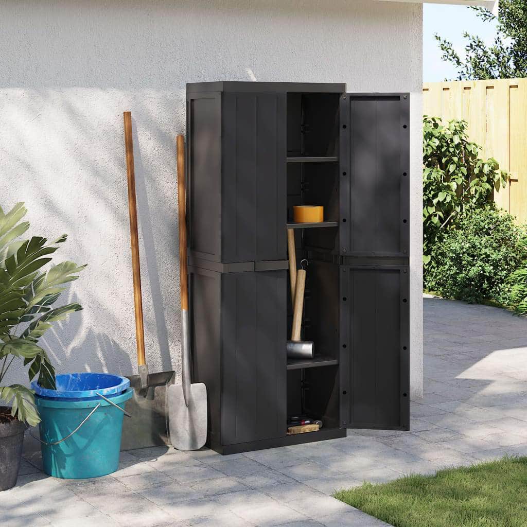 Outdoor Storage Grey and Black Cabinet
