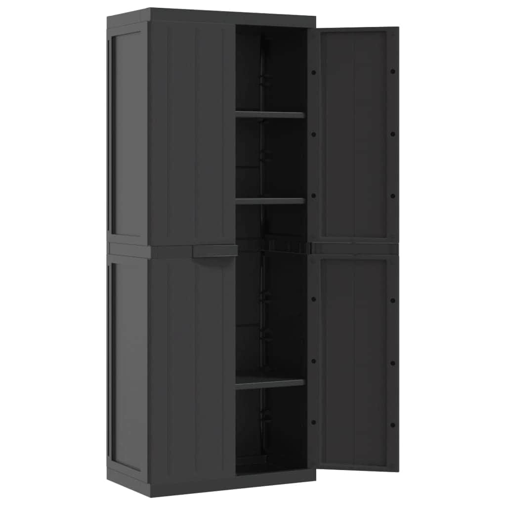 Outdoor Storage Grey and Black Cabinet
