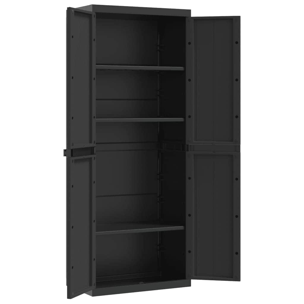Outdoor Storage Grey and Black Cabinet