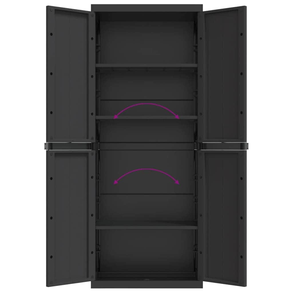 Outdoor Storage Grey and Black Cabinet