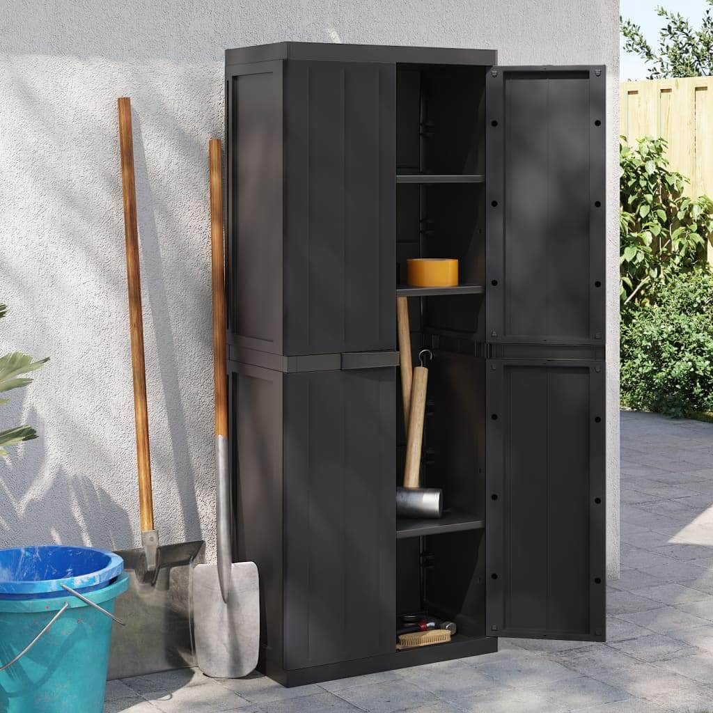 Outdoor Storage Grey and Black Cabinet