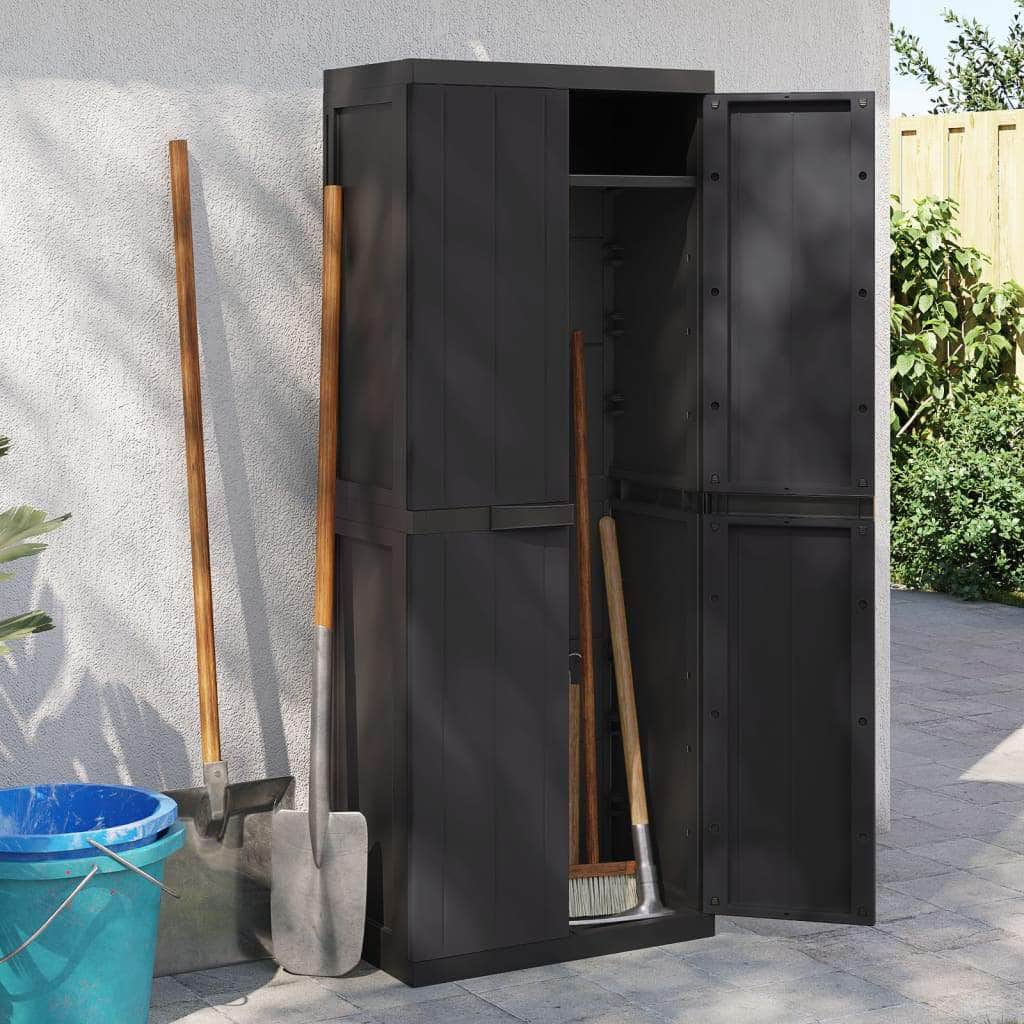 Outdoor Storage Grey and Black Cabinet