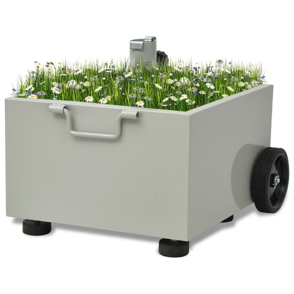 Outdoor Umbrella Stand Plant Pot Grey