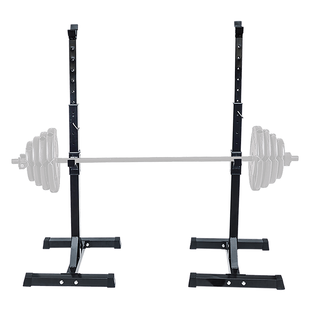 Pair of Adjustable Squat Rack Sturdy Steel Barbell Bench Press Stands GYM/HOME