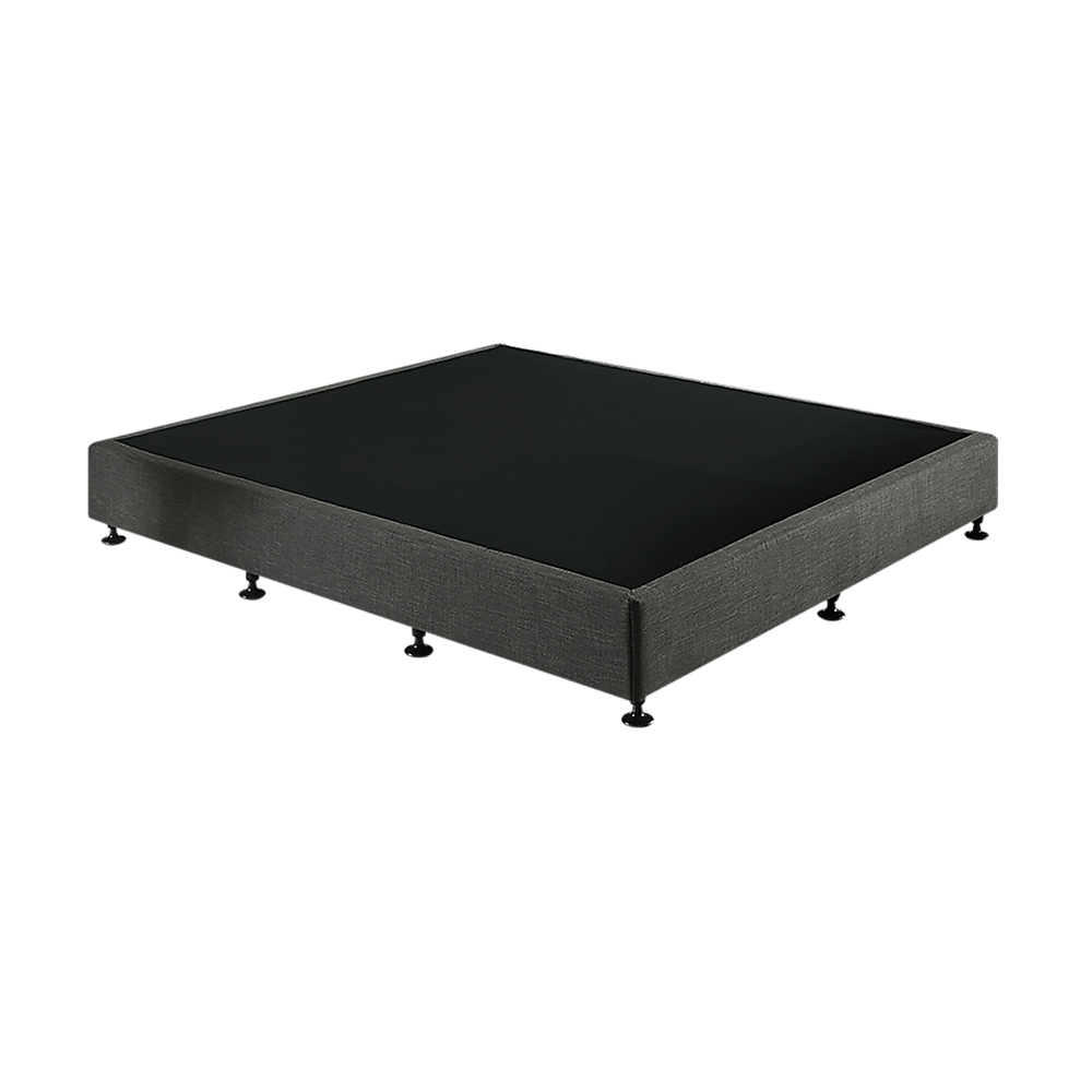 Palermo King Ensemble Bed Base Platinum Graphite Linen Fabric