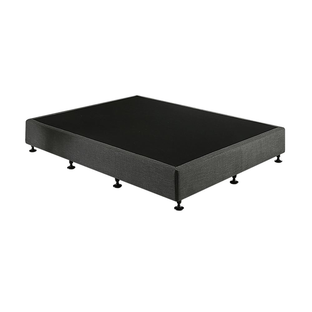 Palermo King Single Ensemble Bed Base Platinum Graphite Linen Fabric