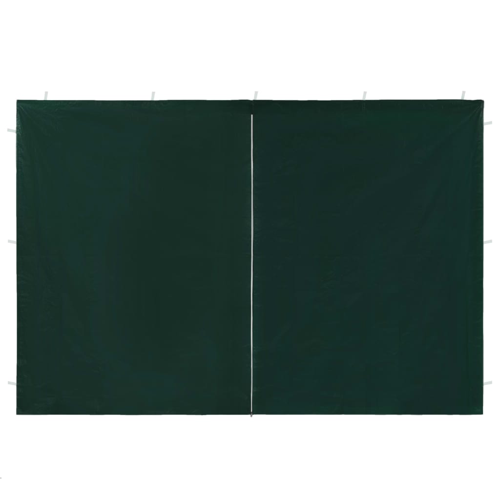 Party Tent Doors 2 pcs with Zipper Green