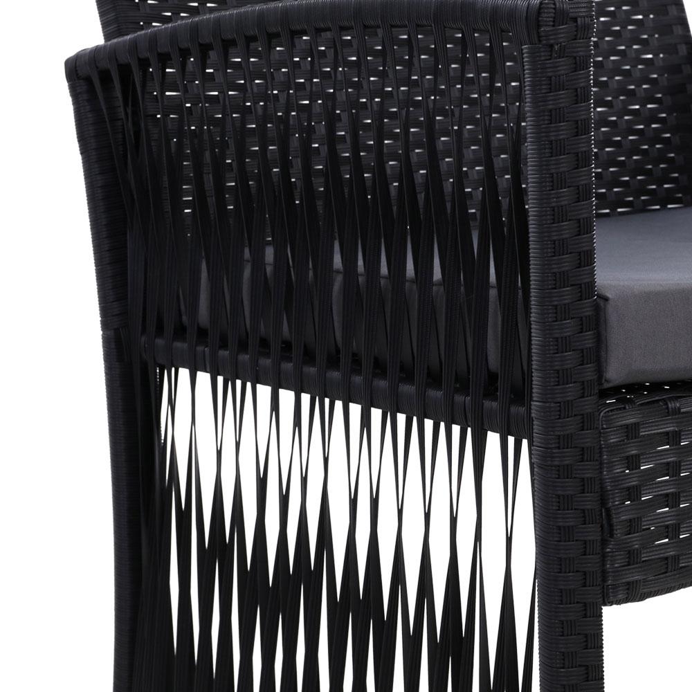 early sale simpledeal Patio Furniture Outdoor Bistro Set Dining Chairs Setting 3 Piece Wicker