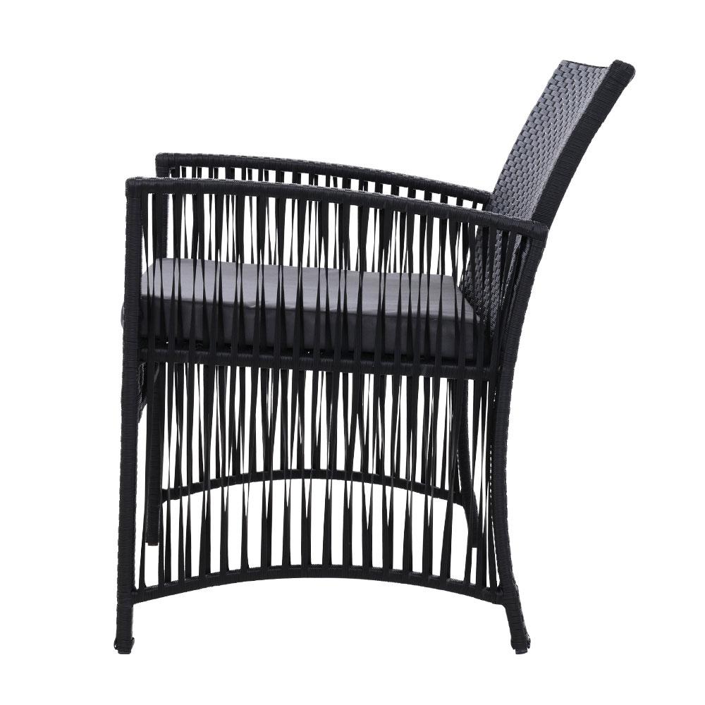 early sale simpledeal Patio Furniture Outdoor Bistro Set Dining Chairs Setting 3 Piece Wicker
