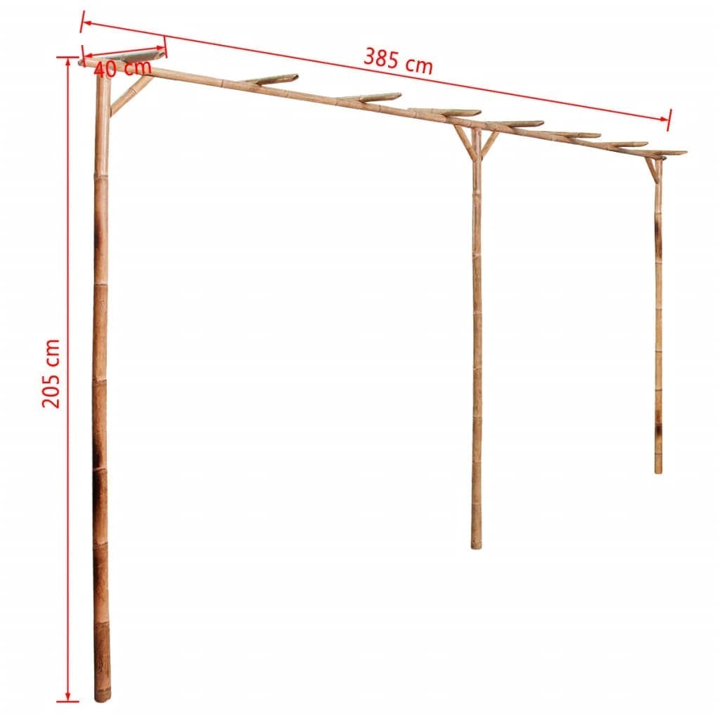 Pergola Bamboo 385x40x205 cm