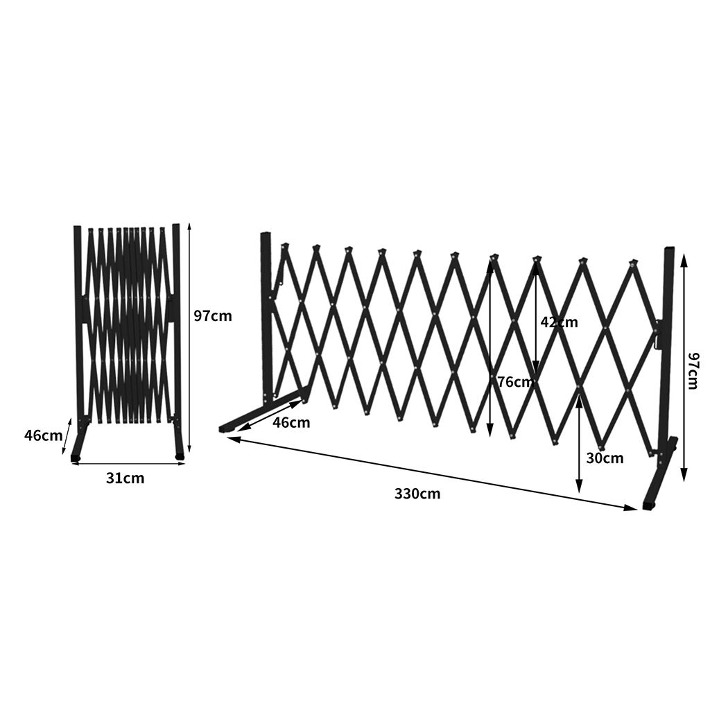 Pet Baby Safety Fence Security Gate Barrier Indoor Outdoor White