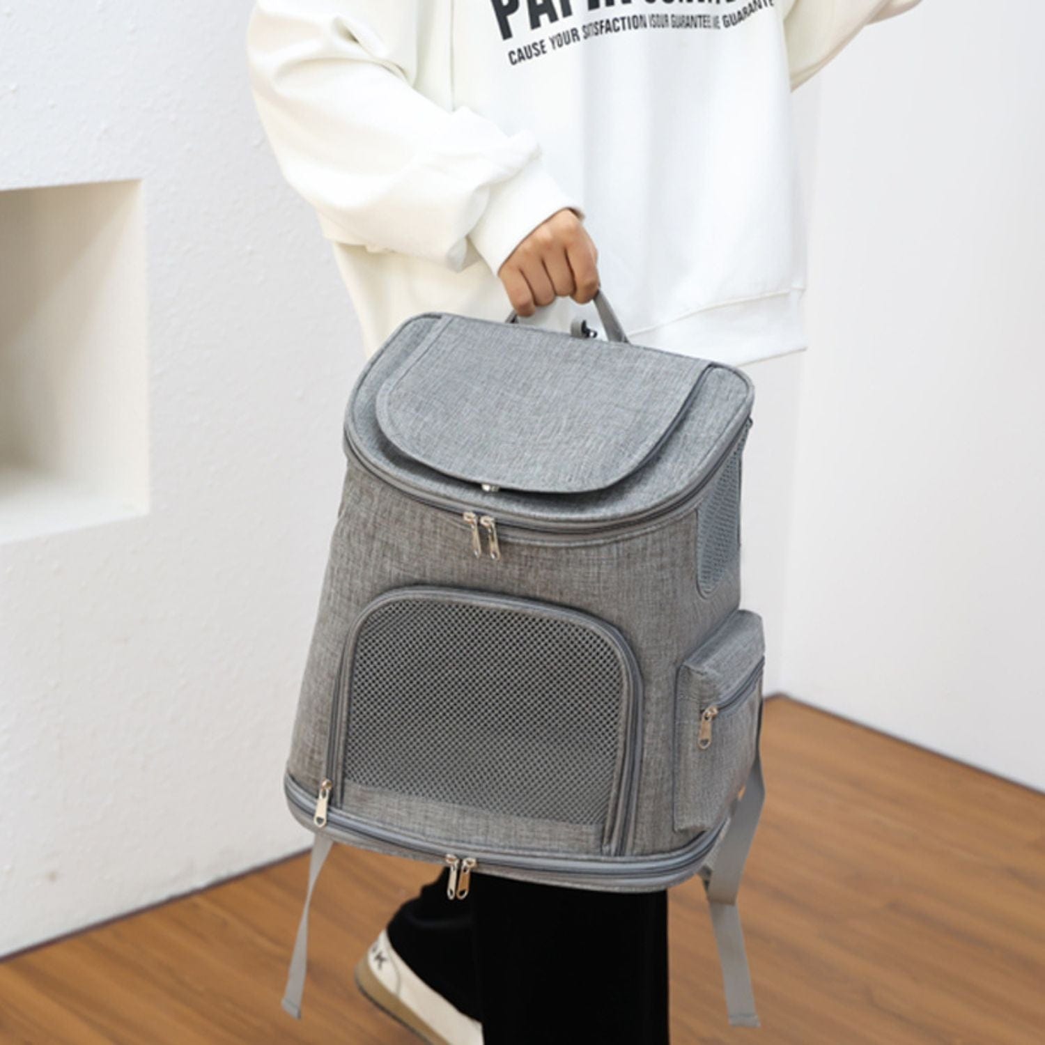 Pet Backpack -Model 2 (Grey)