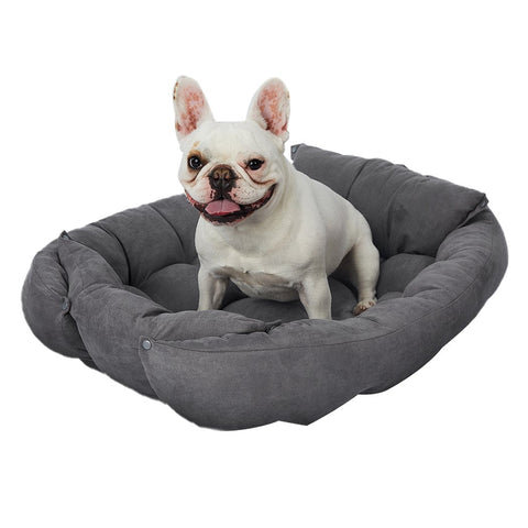 Pet Bed Pet Bed 2 Way Use Dog Cat Soft Warm Calming Mat Grey M