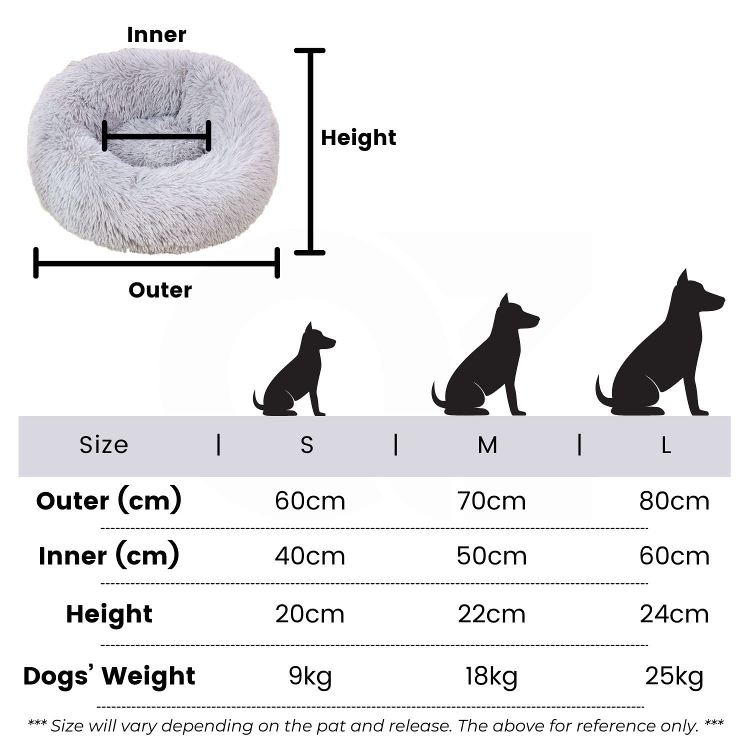 Pet Bed 70cm Rose Gold