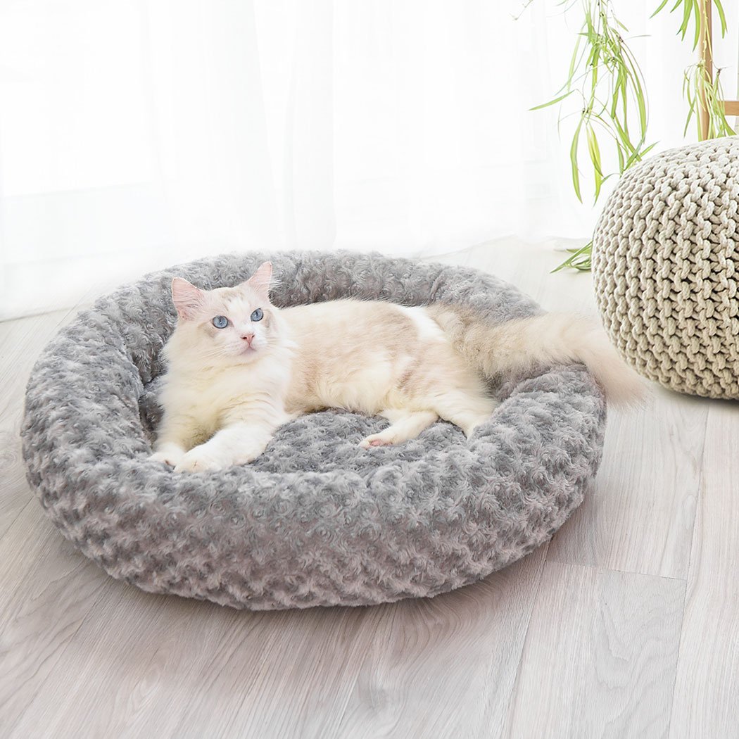 pet products Pet Bed Dog Cat Nest Calming Donut Sleeping Mat L