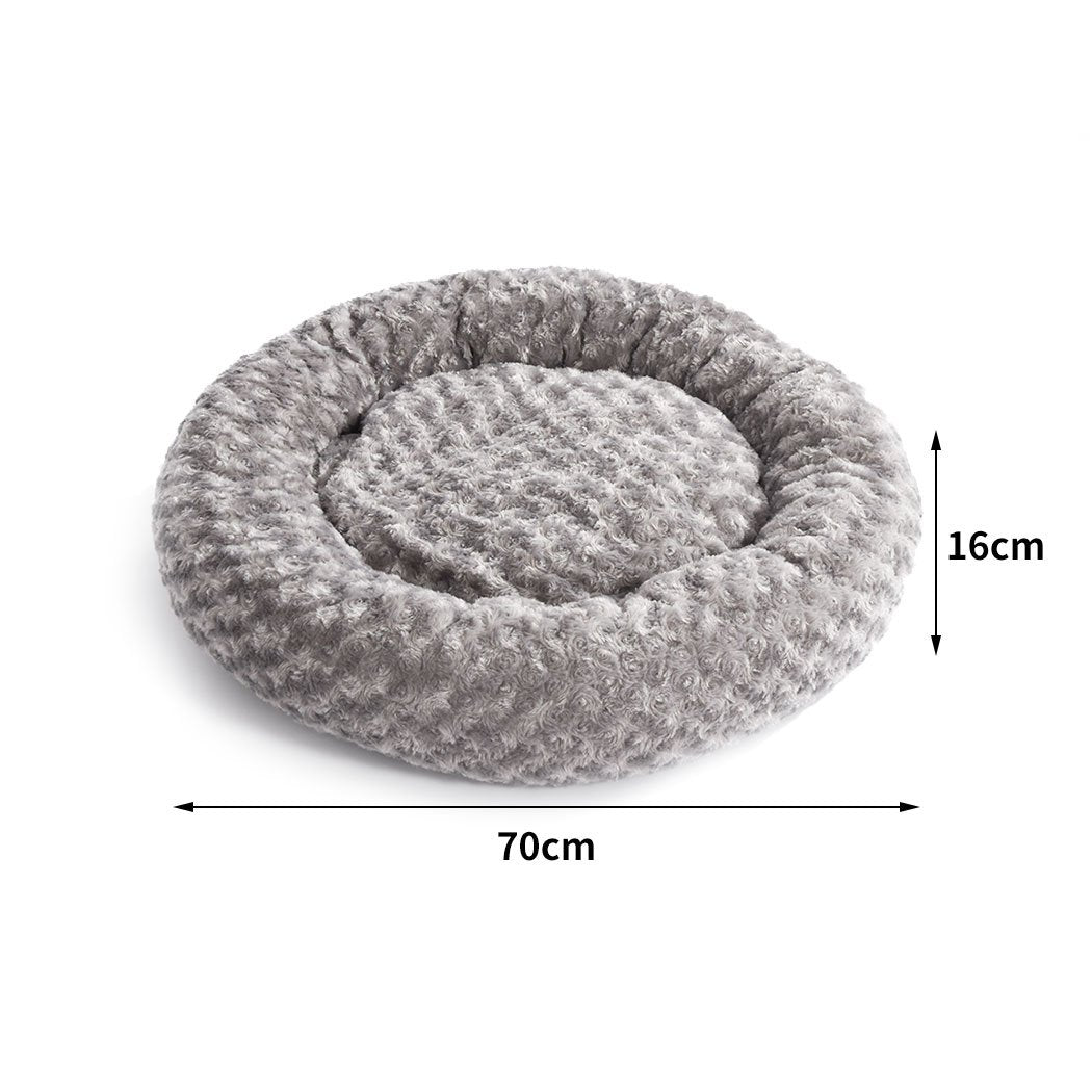 pet products Pet Bed Dog Cat Nest Calming Donut Sleeping Mat L