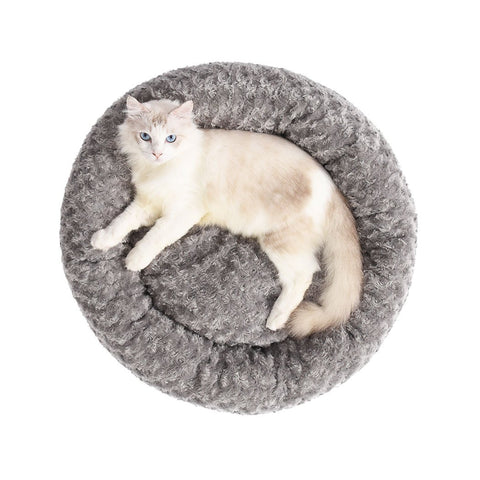 Pet Bed Dog Cat Nest Calming Donut Sleeping Mat L