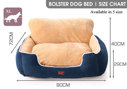 Pet Bed Pad Soft Plush Pillow Mat Blue Xl