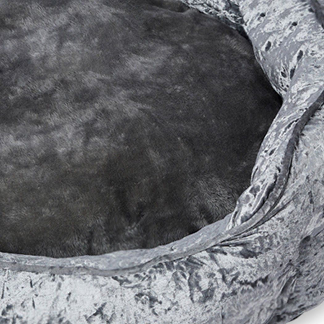 Pet Bed Set Pet Bed Set Dog Cat Quilted Blanket Grey M