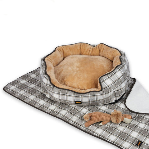 Pet Bed Set Dog Cat Quilted Blanket M