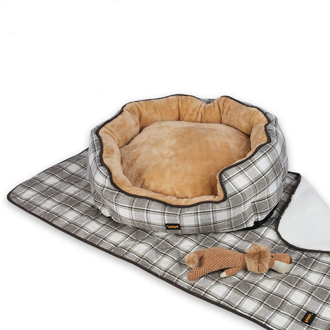 Pet Bed Set Dog Cat Quilted Blanket XL