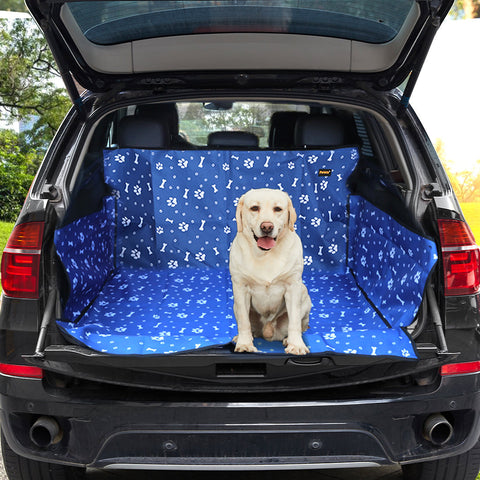 Pet Boot Car Seat Cover Hammock Nonslip Dog Puppy Cat Waterproof Rear Blue