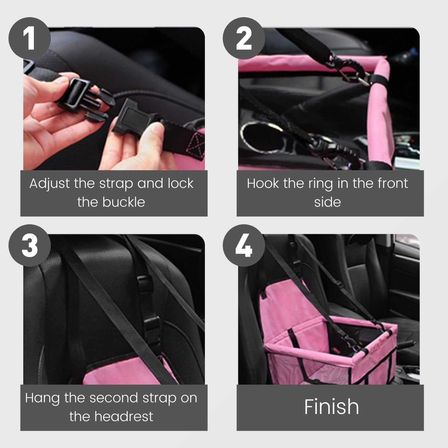 Pet Carrier Travel Bag (Pink) - PT-PC-104-QQQ