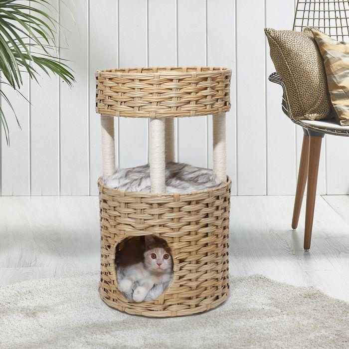 Pet Cat Bed Puppy House Sleeping Nest Calming Cushion Washable Non-toxic