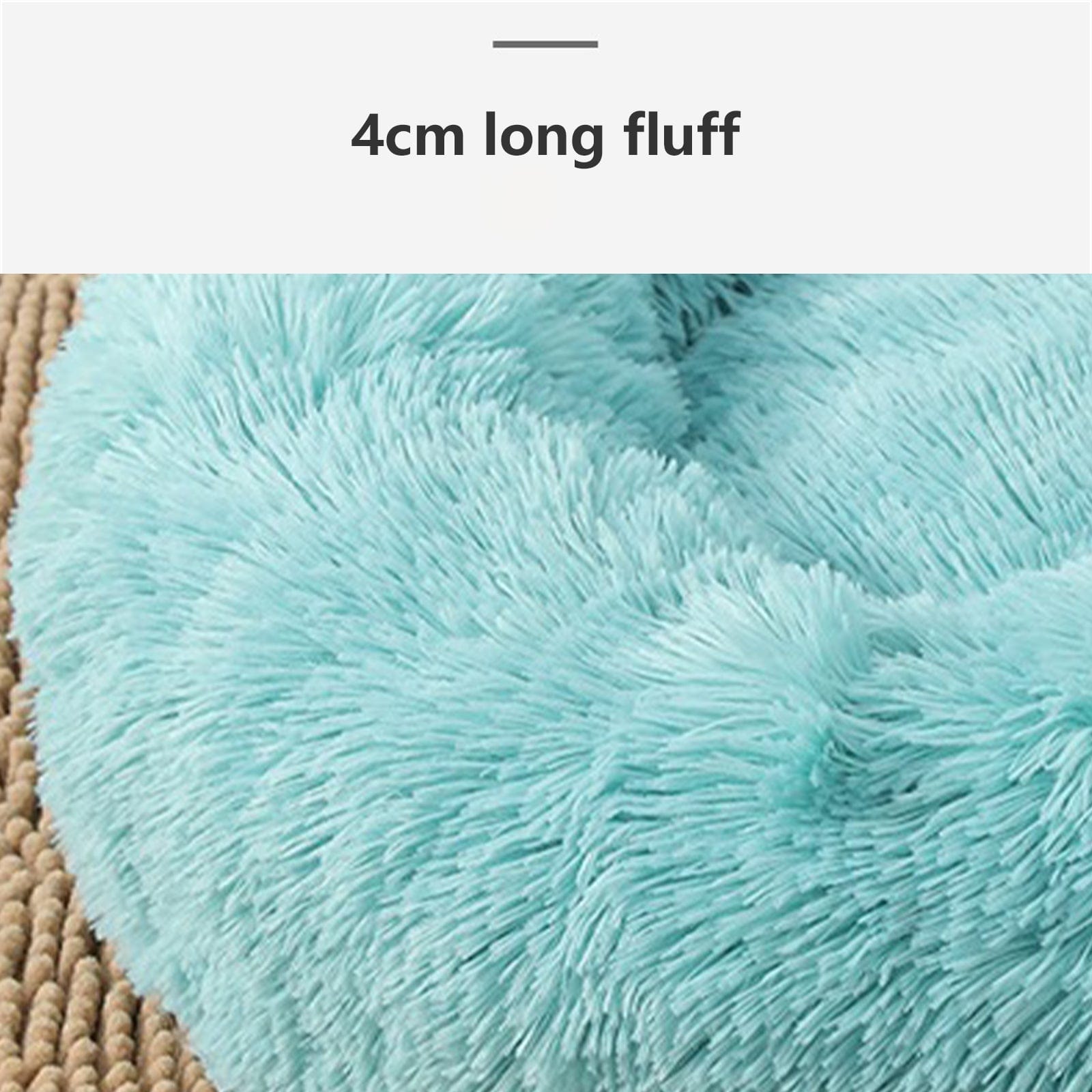Pet Dog Bedding Warm Plush Round Comfortable Nest Comfy Sleep Kennel Green 100cm