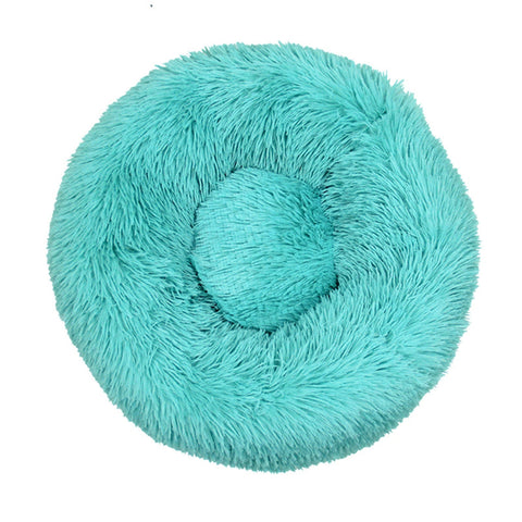 Pet Dog Bedding Warm Plush Round Comfortable Nest Comfy Sleeping kennel Green Large 90cm