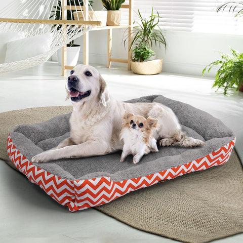 Pet Dog Cat Bed Deluxe Soft Cushion Lining Warm Kennel