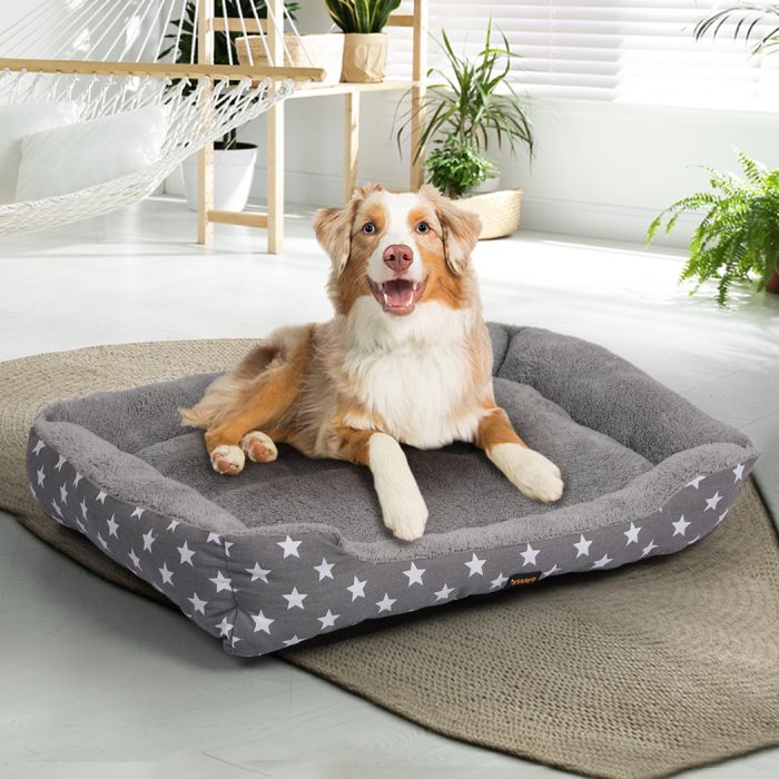 Pet Dog Cat Bed Deluxe Soft Cushion Lining Warm Kennel L