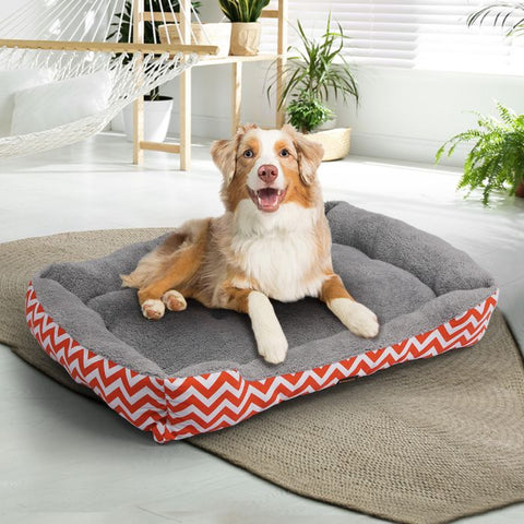 Pet Dog Cat Bed Deluxe Soft Cushion Lining Warm Kennel L