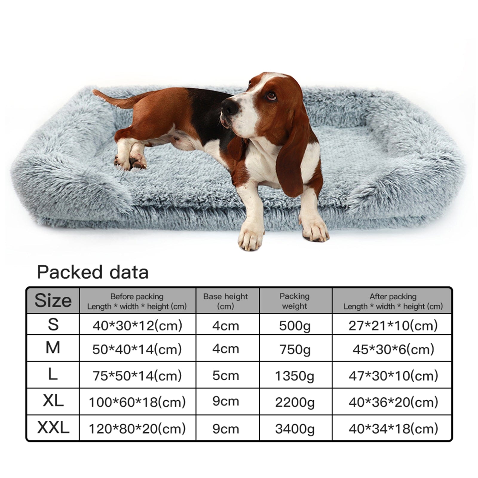 Pet Dog Comfort Bed Plush Bed Comfortable Nest Removable cleaning Kennel L