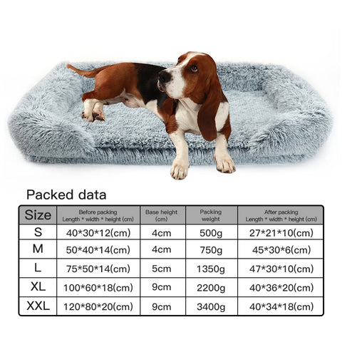 Dog Cat Pet Warm Plush Nest, Calming Bed, Memory Foam, L