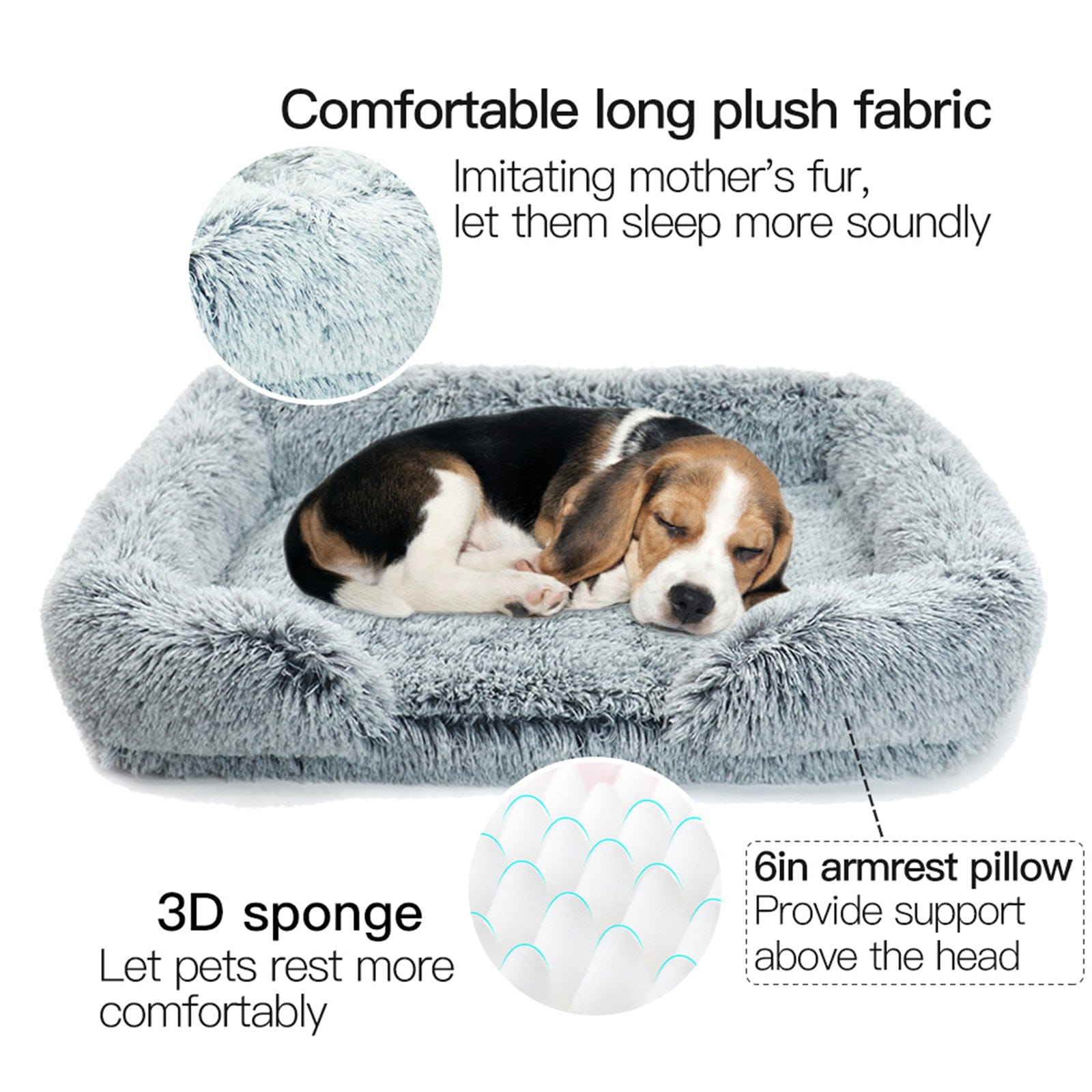 Pet Dog Comfort Bed Plush Bed Comfortable Nest Removable Cleaning Kennel XL