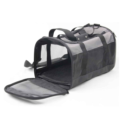 Pet Travel Bag Dog Cat Puppy Portable Foldable Carrier Medium Shoulder Grey Sac