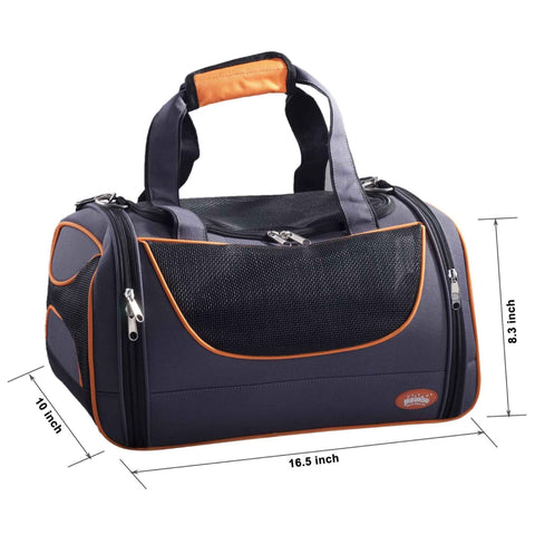 Pet Travel Bag Dog Cat Puppy Portable Foldable Carrier Small Shoulder Orange Cage