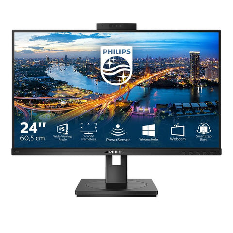 24" Monitor Philips 23.8" IPS Webcam Monitor DP Hdmi Speaker