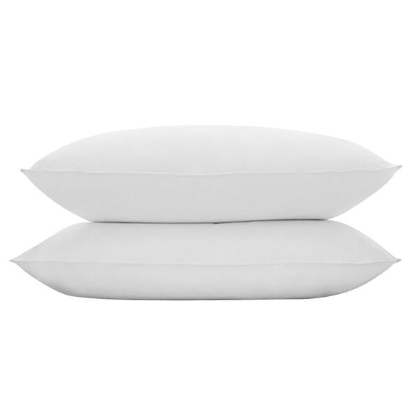 Pillow Goose and Duck Feather Down Standard Pillows Cotton Cover - Twin Pack