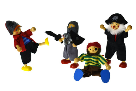 Pirate Flexi Doll Set Of 4