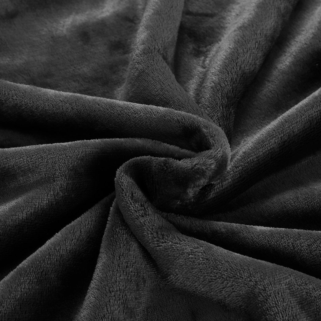 bedding Plush Fleece Hoodie Blanket Pajamas Grey