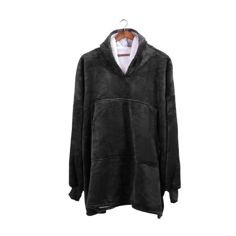 bedding Plush Fleece Hoodie Blanket Pajamas Grey