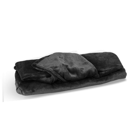Plush Fleece Hoodie Blanket Pajamas Grey